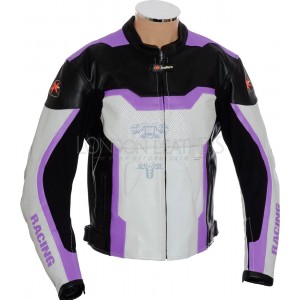 RTX Purple Arbiter Sports Leather CE Biker Jacket